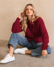 Load image into Gallery viewer, Ruby Noir Cardigan Merlot | Ebby and I
