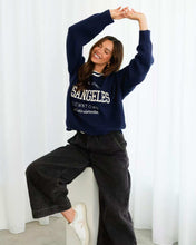 Load image into Gallery viewer, LA Crew Neck Knit Jumper Navy
