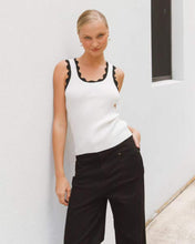 Load image into Gallery viewer, Shakila Contrast Knit Tank Black White
