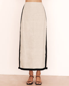 Noria Linen Midi Skirt