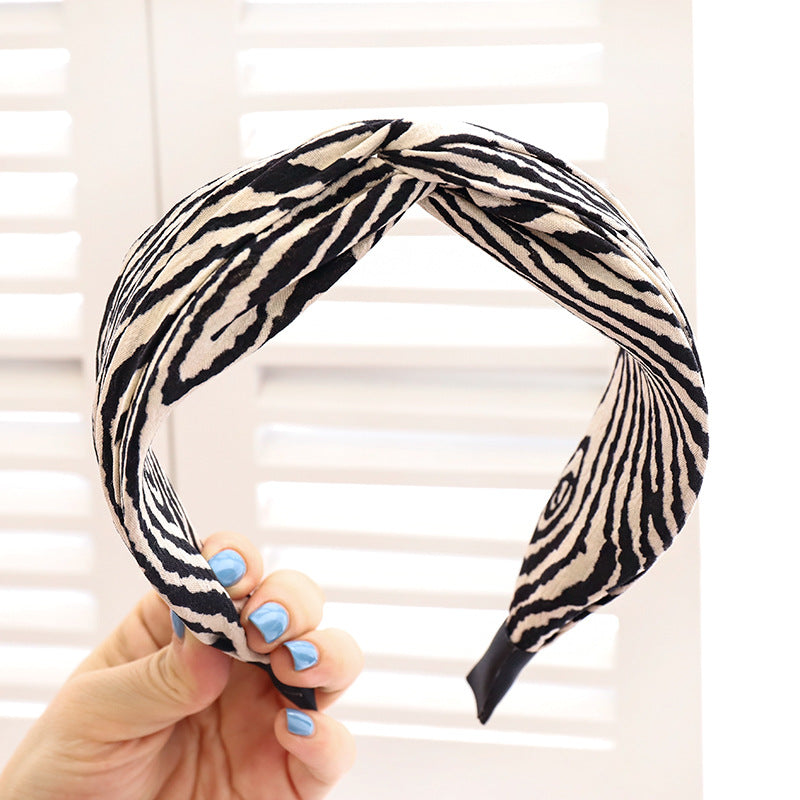 Zebra Headband Black