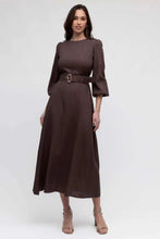 Load image into Gallery viewer, Camille Long Sleeve Dress Brown
