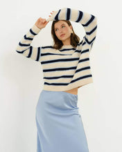 Load image into Gallery viewer, Tiva Knit Jumper Blue Cream Stripe | White Closet
