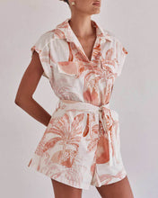 Load image into Gallery viewer, Lilah Playsuit Orange Palms
