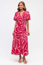 Load image into Gallery viewer, Gaia Midi Dress Red Pink
