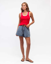 Load image into Gallery viewer, Shakila Contrast Knit Tank Pink Red
