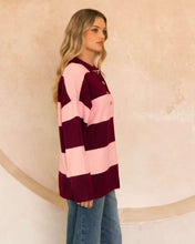 Load image into Gallery viewer, Valentina Rugby Knit Jumper Berry
