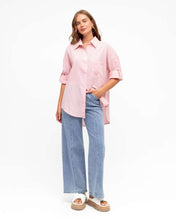 Load image into Gallery viewer, Love Me Cotton Shirt Pink Stripe
