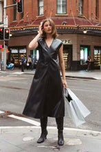 Load image into Gallery viewer, White Closet Cindy Faux Leather Midi Dress
