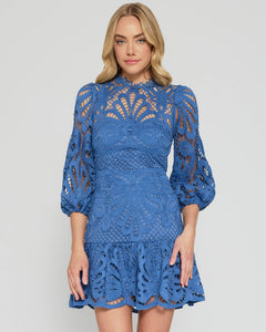 Mirae Blue Lace Dress