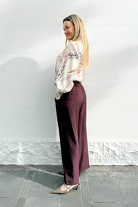Artisan Border Lace Trim Blouse
