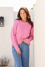 Load image into Gallery viewer, Miley Stitch Knit Jumper Pink

