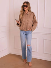 Load image into Gallery viewer, Yara Suede Bomber Jacket Soft Tan
