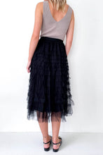 Load image into Gallery viewer, Mesh Layer Tulle Skirt Black
