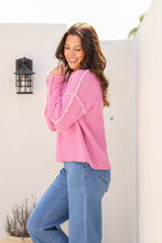 Load image into Gallery viewer, Miley Stitch Knit Jumper Pink
