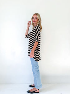 Evermore Oversize Stripe Top