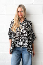 Load image into Gallery viewer, Letter Print Shirt Black
