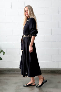 Fria The Label Lace Trim Godet Dress