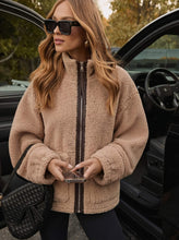 Load image into Gallery viewer, Thea Teddy Jacket Tan
