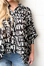 Load image into Gallery viewer, Letter Print Shirt Black
