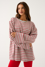 Load image into Gallery viewer, Harley Long Sleeve - Grey Marle Stripe | Cartel &amp; Willow
