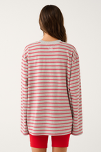 Load image into Gallery viewer, Harley Long Sleeve - Grey Marle Stripe | Cartel &amp; Willow

