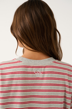 Load image into Gallery viewer, Harley Long Sleeve - Grey Marle Stripe | Cartel &amp; Willow
