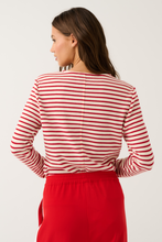Load image into Gallery viewer, Aspyn Top - Ruby Stripe | Cartel &amp; Willow
